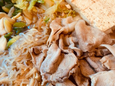 フライパンで簡単♪豚肉のすき焼き風煮